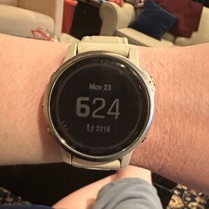 Smartwatch with Beige Band